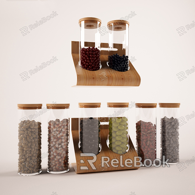 Modern seasonings bottle kitchen supplies model