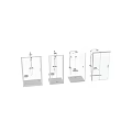 Modern Shower Sauna Interior Design With Grey Tiles Glass Door And Shower System