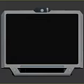 Portable Industrial Display Device With Gray Casing And Protective Screen Panel