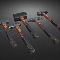 Professional Hardware Hammers With Black And Orange Handles For DIY And Workshop Use