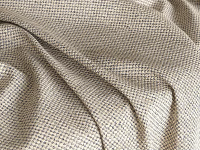 Beige Checkered Fabric With Soft Wrinkles And Elegant Textured Design 3d model