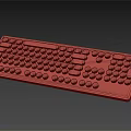 Modern Mechanical Keyboard With White Yellow Round Keycaps And Reflective Surface