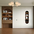 Modern White And Wooden Bookcase With Open Shelves For Books And Decorative Items