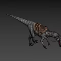 Game Movie Character Dinosaur Equipped With Straps Saddle And Brown Pouch