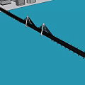 modern bridge cable-stayed bridge 3d model