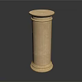 Classical Fluted Column Architectural Element With Decorative Capital And Elegant Base