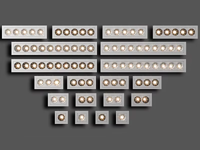 Various Styles of Downlights and Spotlights in Home Lighting 3d model