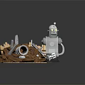 Modern Robot Assistant Small Robot Butler 3d model