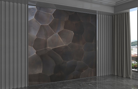 Modern background wall 3d model