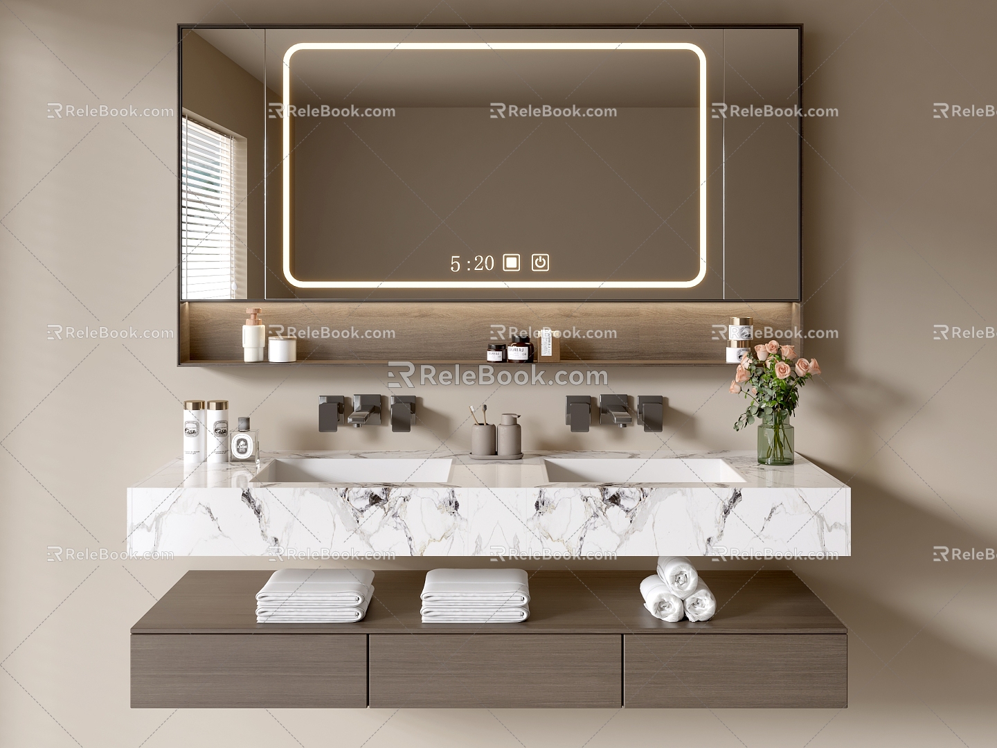 Modern Bathroom Cabinet Bathroom Basin Bathroom Ornaments 3d model