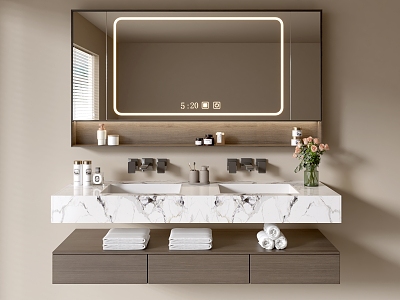 Modern Bathroom Cabinet Bathroom Basin Bathroom Ornaments 3d model