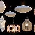 Various Stylish Pendant Lights with Wicker Lantern and Unique Handmade Designs