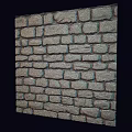 Traditional Building Exterior Wall With Dark Brick Texture Classic Pattern And Durable Structure 3d model