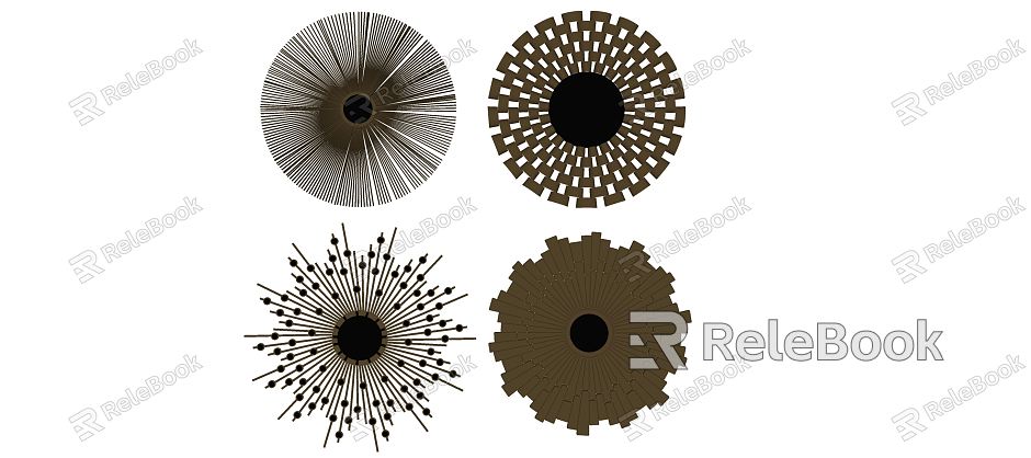 Modern wall decoration metal wall decoration combination jewelry model