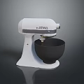 ATMA White Stand Mixer With Black Mixing Bowl For Home Kitchen Use