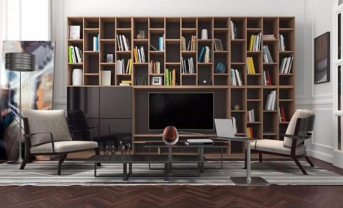 TV background cabinet 3d model