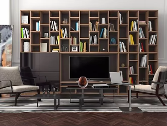 TV background cabinet 3d model