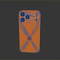 Orange Apple Smartphone With Triple Camera Setup And Glossy Finish