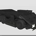 Black Heavy Duty Armored Vehicle With Multi Wheeled Design Roof Mounted Equipment And Grille Panels