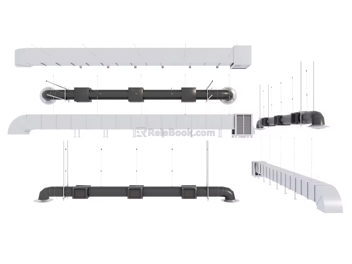 Modern pipeline drainage pipeline 3d model