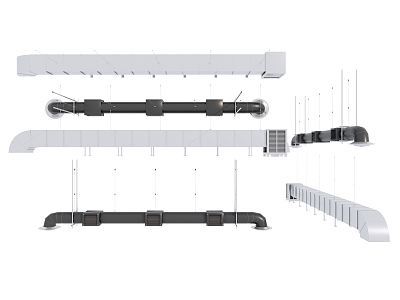 Modern pipeline drainage pipeline 3d model