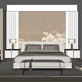 Modern Bedroom Interior With Bedside Tables Lamps Soft Rug And Accent Chair