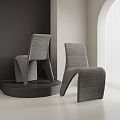 Modern Lounge Chair Dining Chair Single Chair 3d model