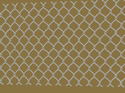 Metal Chain Link Mesh With Diamond Grid Pattern For Architectural Construction 3d model