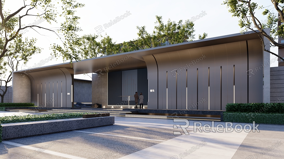 Modern Sales Office Building Residential Area model