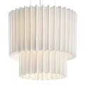 Modern White Pleated Linen Fabric Chandelier With Elegant Minimalist Design And Soft Light
