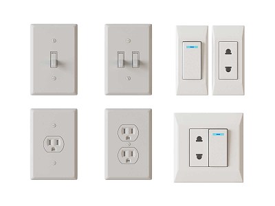 Modern socket outlet switch 3d model