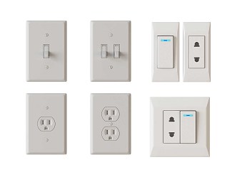 Modern socket outlet switch 3d model