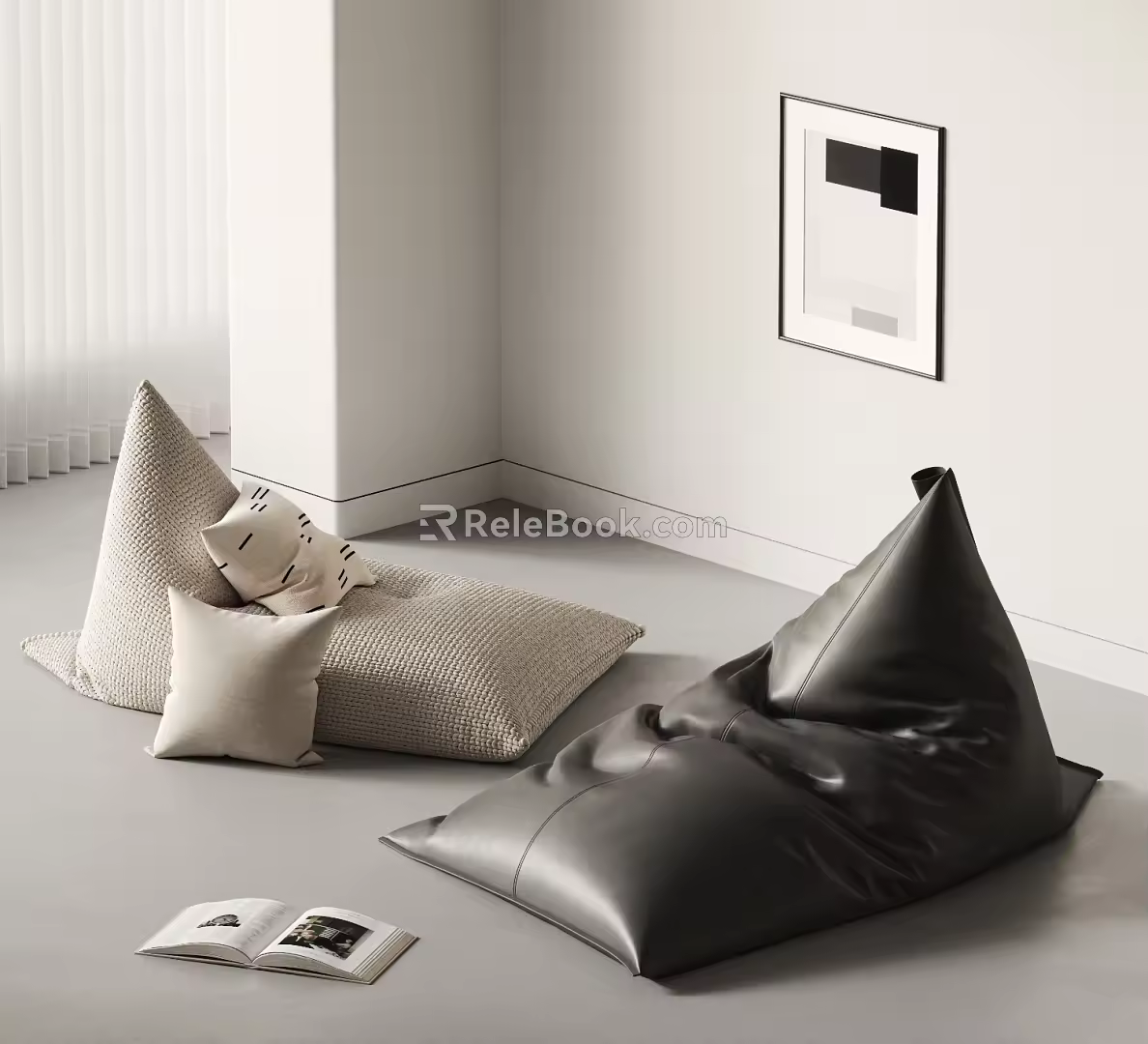 Modern Lazy Sofa Bean Bag Sofa 3d model