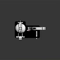 Mechanical Device Featuring Spherical Structure Robotic Arm Black Base And Colored Parts