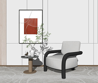 Modern Single Sofa Leisure Chair 3d model