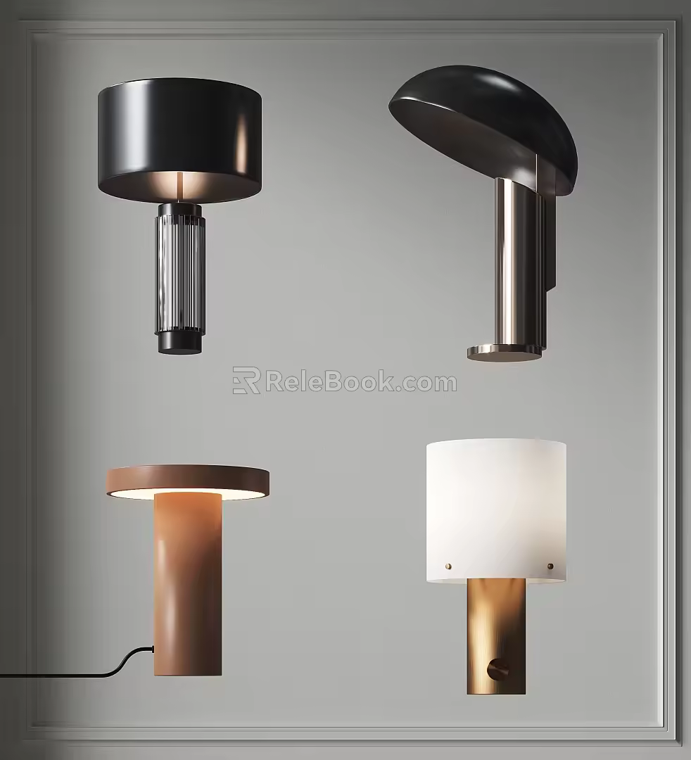 Table Lamp Combination Bedside Metal Table Lampshade Table Lamp Floor Table Lamp Room Bedroom Table Lamp Simple Fashion Table Lamp 3d model