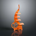 Unique Wooden Shelf With Leaf Design And Multiple Layers For Home Decor