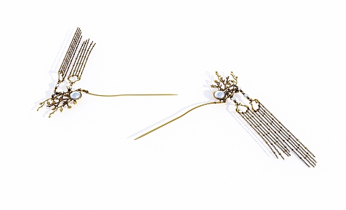 Jewelry Gold Hairpin 3d model