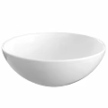 Elegant White Ceramic Bowl Shaped Washbasin For Modern Bathroom Countertop Design