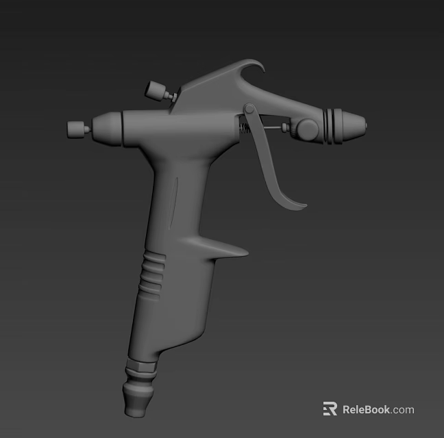 Professional Industrial Spray Gun Tool With Ergonomic Grip And Precision Nozzle 3d model 