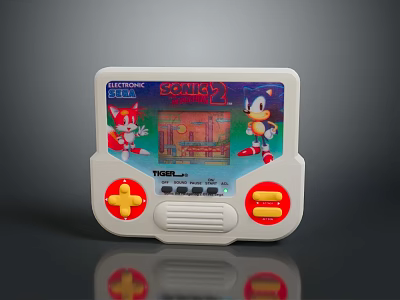Tiger Electronic Sonic 2 Handheld Game Console With Color Screen And Control Buttons 3d model