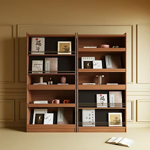 Antique Bookcase Storage Cabinet Side Cabinet 3d model
