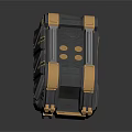 Industrial Mechanical Component With Interconnected Geometric Parts And Metallic Edges
