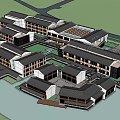 Ancient Chinese Architecture With Traditional Roof Wooden Structure Courtyard And Window Design