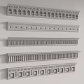 European-style gypsum line corner line carved decorative line 3d model