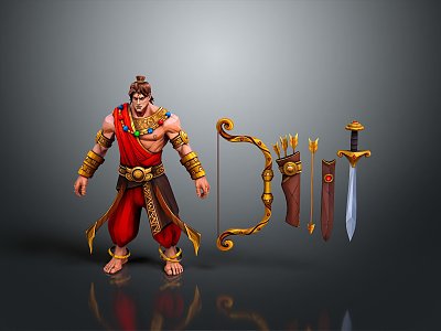 Ranger Ronin Swordsman Martial Arts Hunter Ancient Hunter Hero Assassin Killer Tramp 3d model