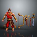 Ranger Ronin Swordsman Martial Arts Hunter Ancient Hunter Hero Assassin Killer Tramp 3d model