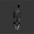 Realistic Gray Black Tabby Cat Sitting And Looking Up On Dark Background