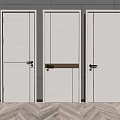Modern White Hinged Doors With Different Frame And Panel Designs For Interior 3d model