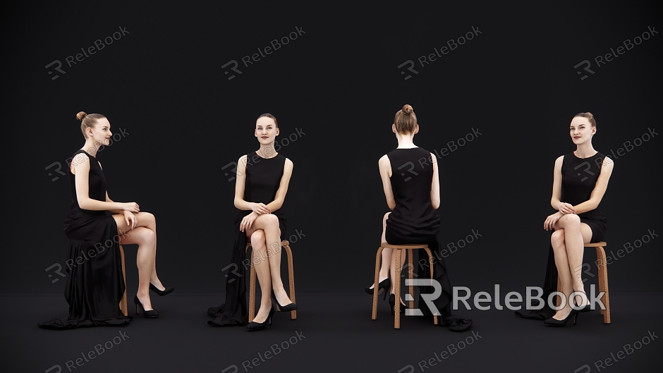 Modern Sexy Sitting Beauty model